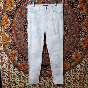 Sanctuary Denim "Social" Ivory Pastel Camouflage Ankle Skinny Jeans Womens 28